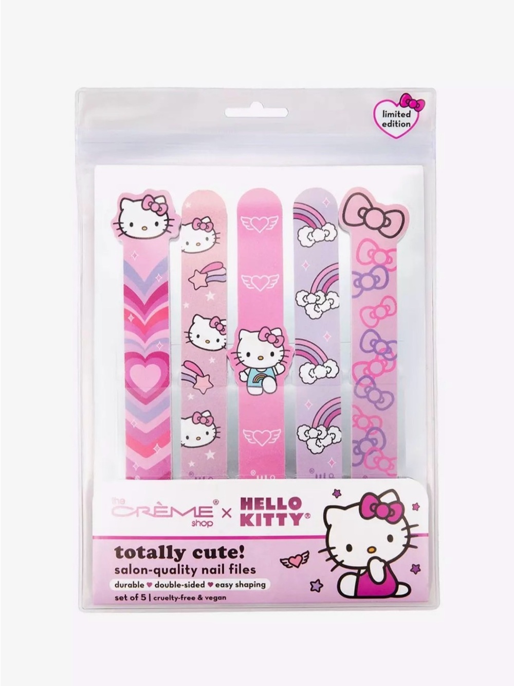 Crème Shop x Hello Kitty Pink Nail Files - 5-Pack